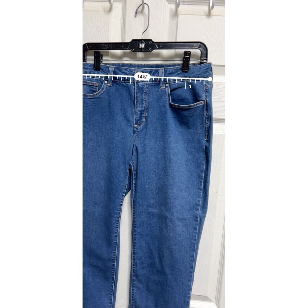 Croft & Barrow Straight Crop Jeans Womens Size 6 Dark Wash Stretch Denim - Picture 2 of 7